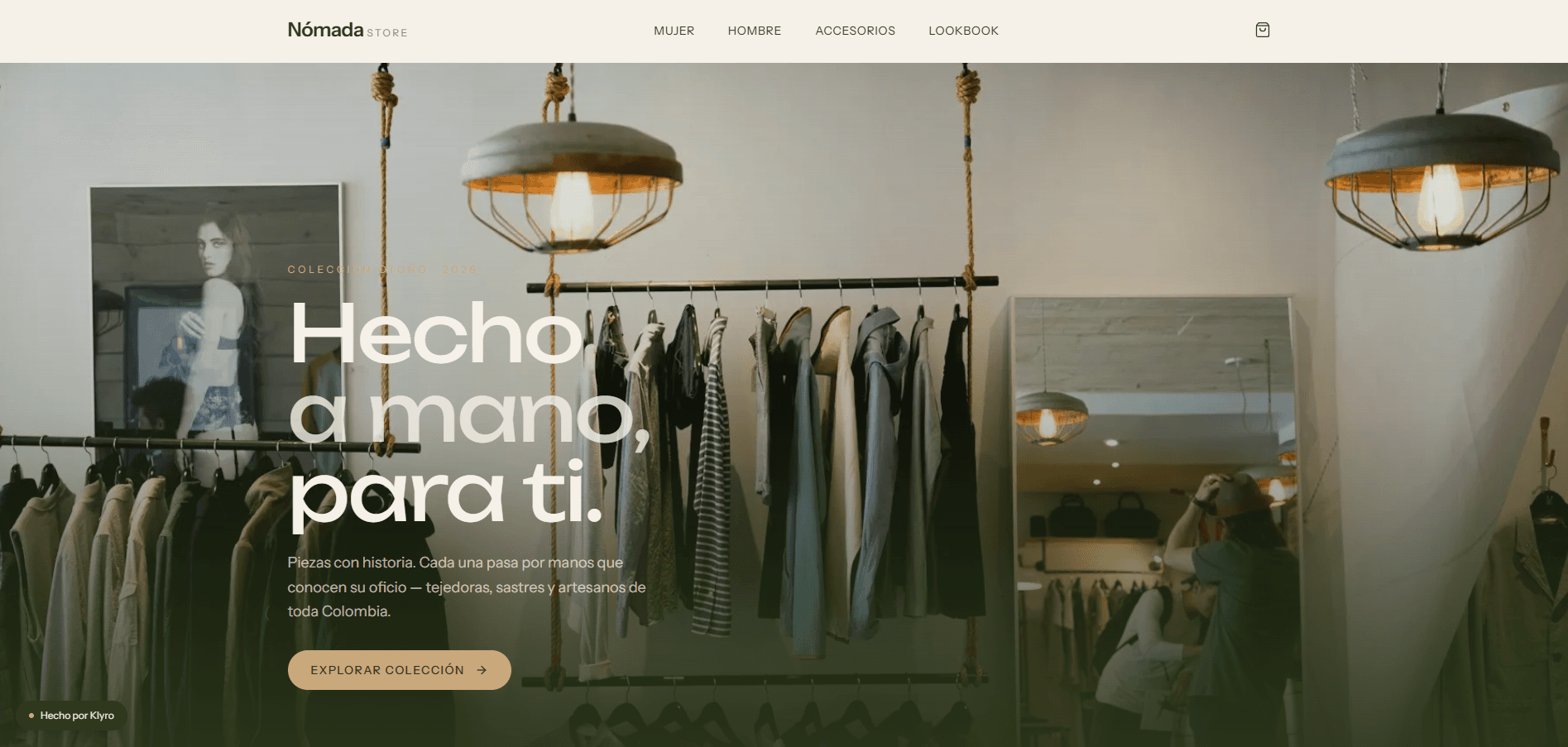 Nómada Store website screenshot